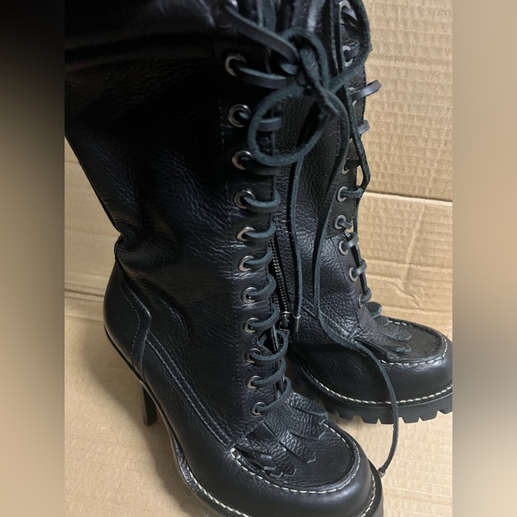 NWT - Tory Burch Black Oxford Boots- Size 6 - Picture 4 of 11